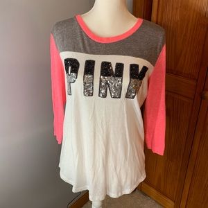 PINK quarter length shirt